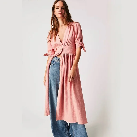 knee length dresses for ladies Free People Fp Beach Free-Est Gitana Midi Dress – White Chocolate Couture main image 1